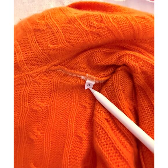 Orange Cashmere Cableknit Hoodie Sweater
Size Small - Picture 6 of 6